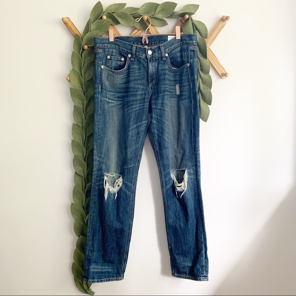 Rag & Bone Distressed Boyfriend Jeans